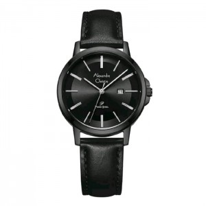 Alexandre Christie AC 1036 Full Black Leather Lady LDLIPBA